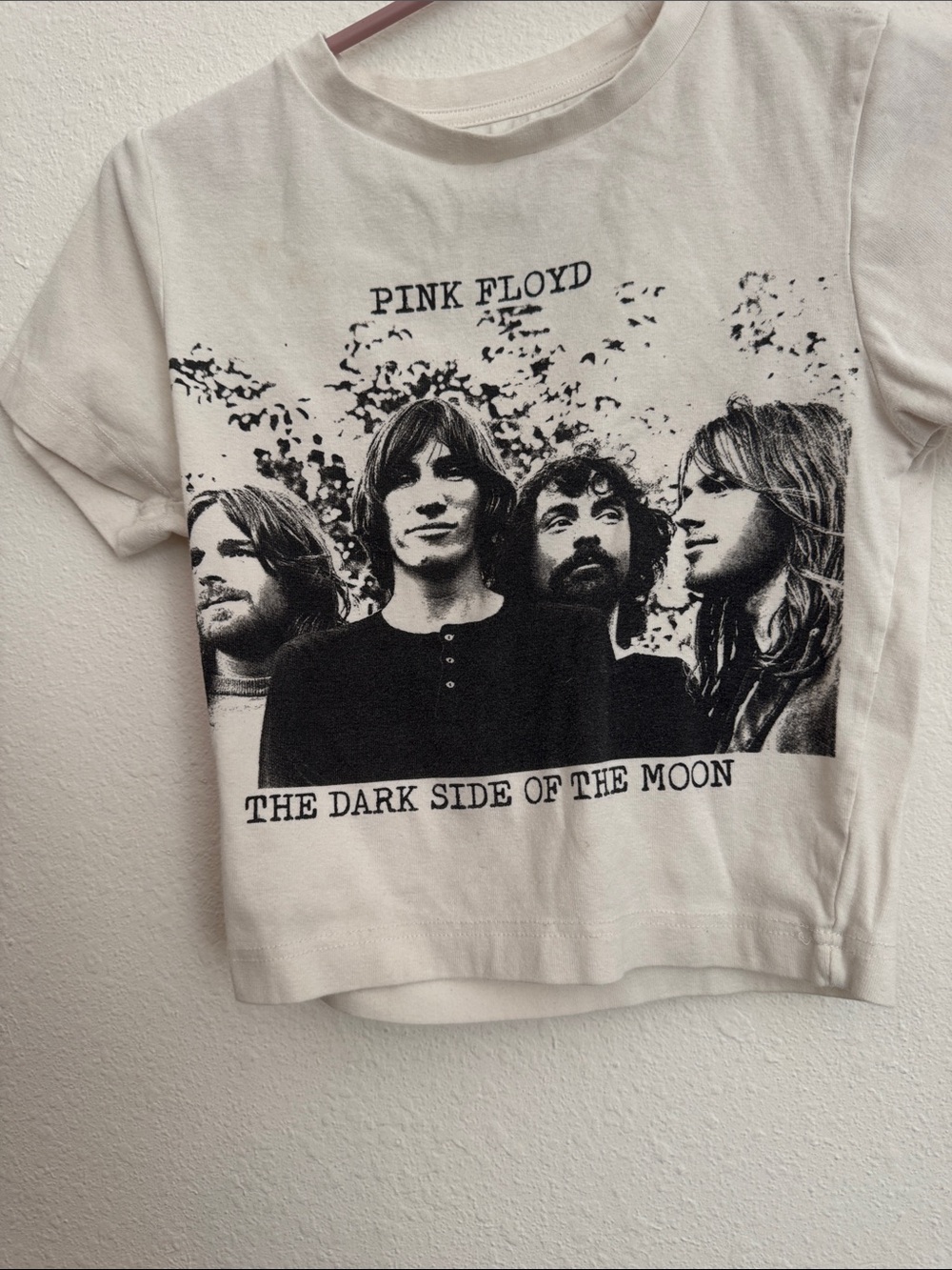 Pink Floyd White Kids Graphic Tee with Black Band Photo